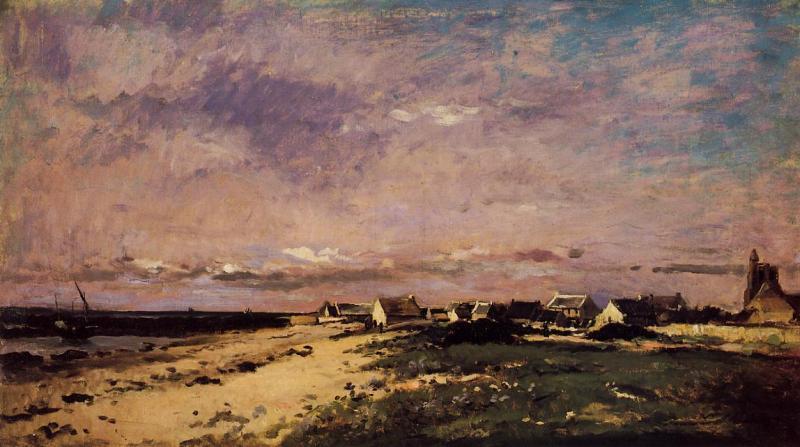 Charles-Francois Daubigny French Coastal Scene oil painting image